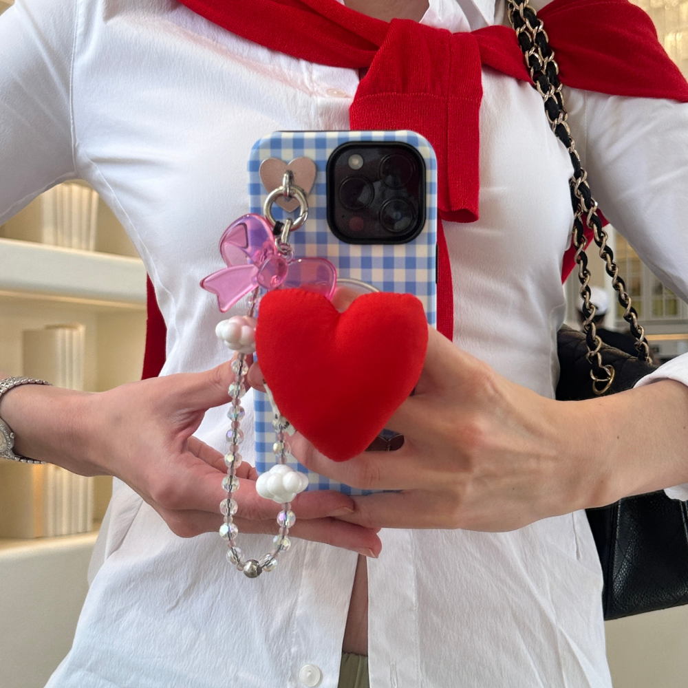 Handmade Red Puffy Heart MagSafe Pop Grippy