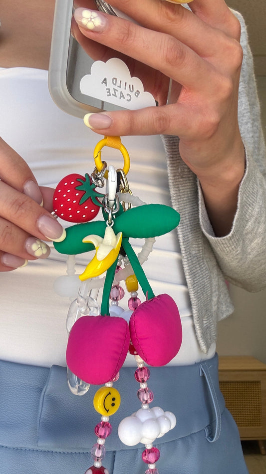 Dije colgante de plátano pelado para celular, accesorio de móvil divertido y único, charm para teléfono.