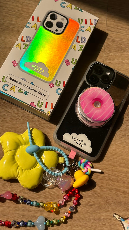 Pop Grippy de dona glaseada, soporte expansible para teléfono móvil, accesorio para celular.