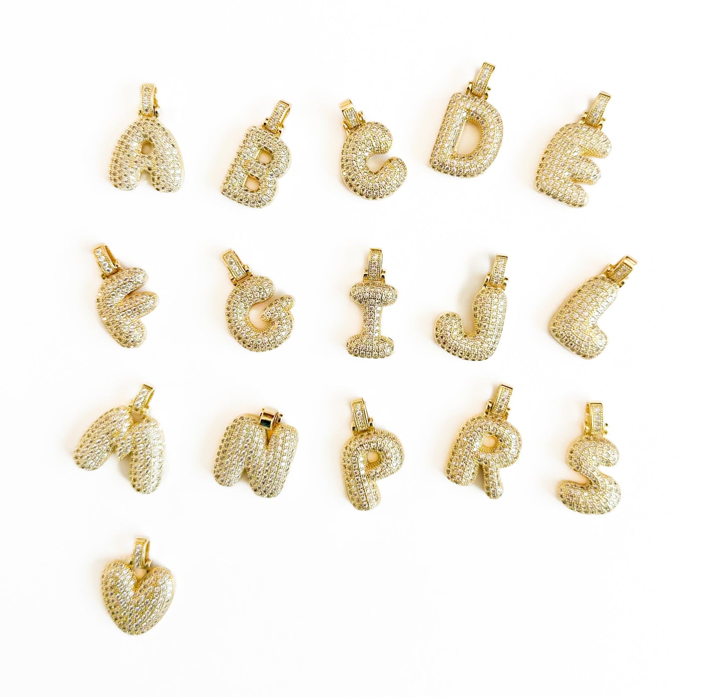 Gold Chunky Initial Letter Charmie