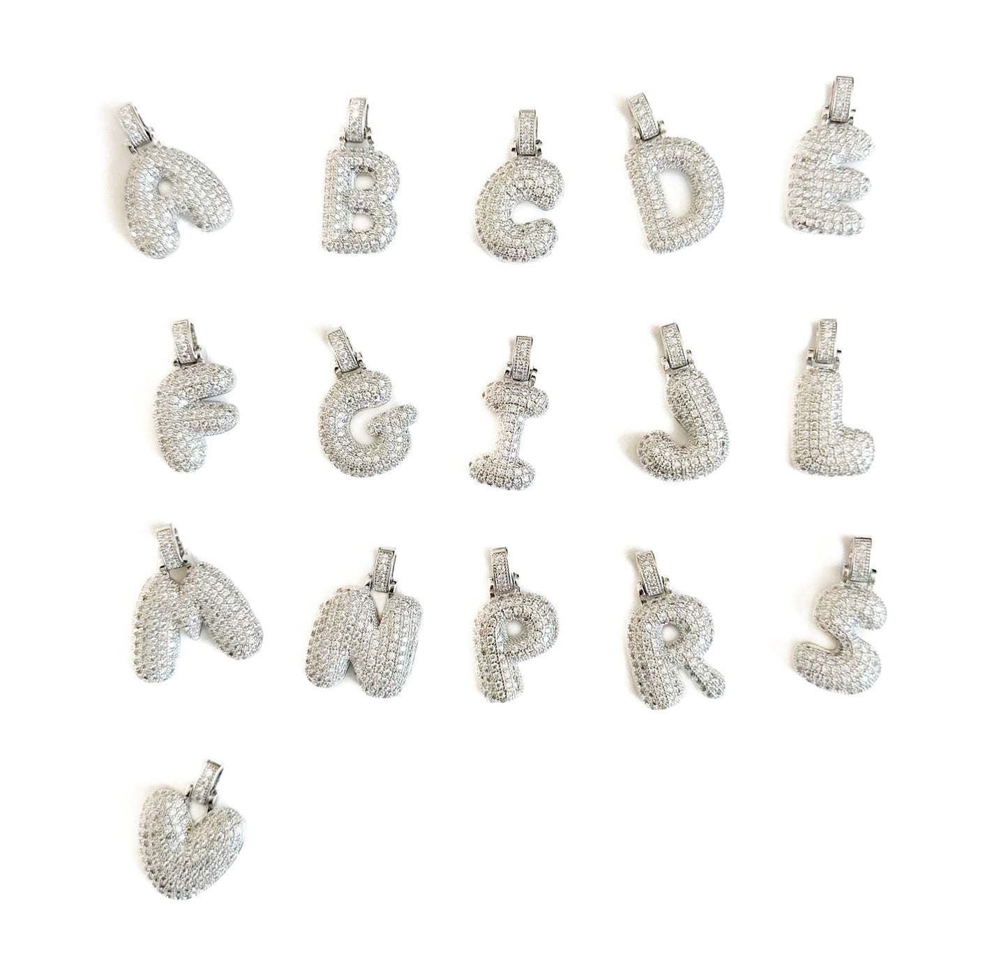 Silver Chunky Initial Letter Charmie