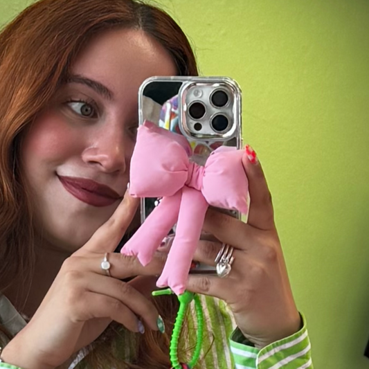 Pop Grippy magnético rosa con estilo coquette, accesorio de agarre seguro para celular, compatible con MagSafe, soporte para teléfono móvil.