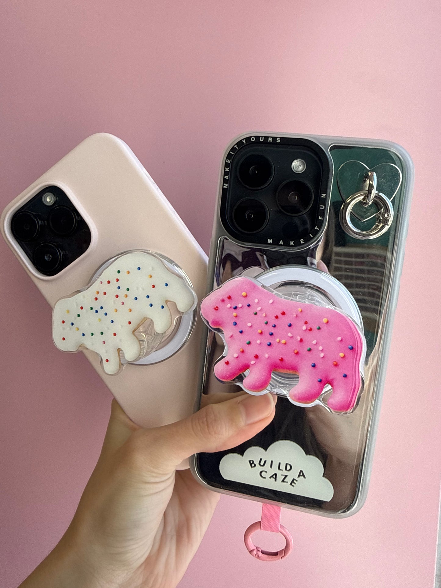 Pop Grippy de zoológico de dulces para móvil, con diseño de animales de azúcar para sujetar el teléfono.