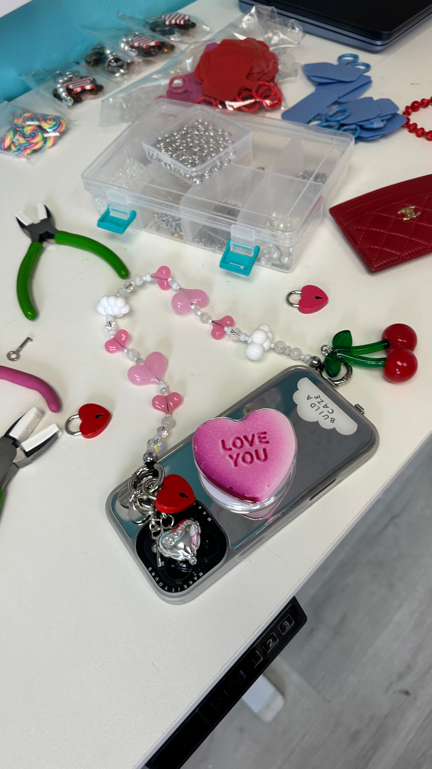 Charmie o dije colgante de candado para celular, accesorio de móvil, adorno para teléfono.