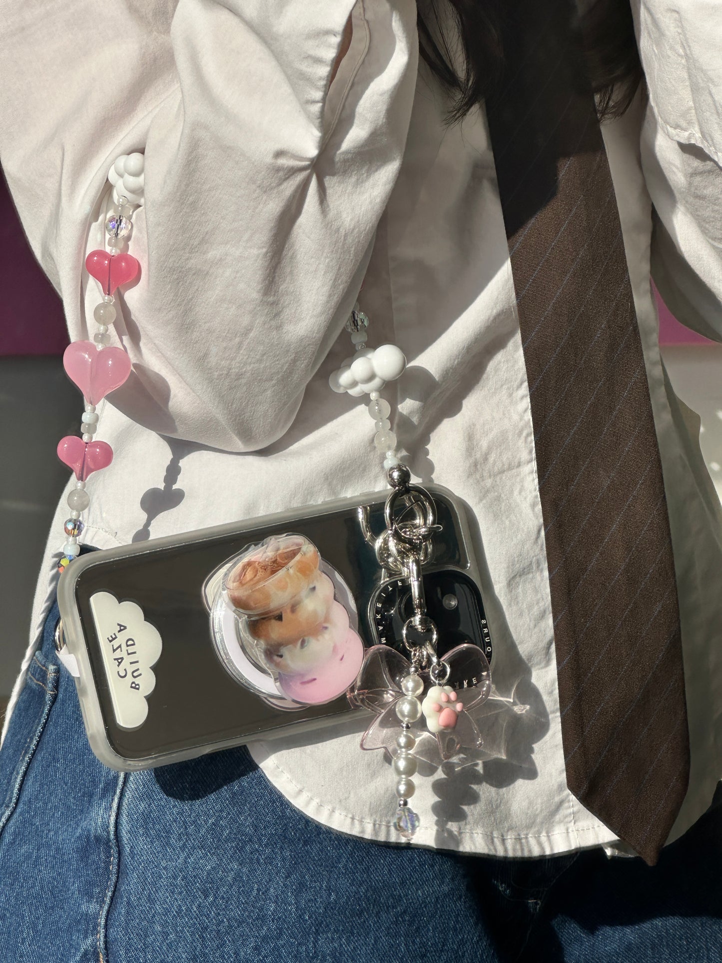 Pop socket de café con corazón para teléfono, sujetador de móvil con diseño latte art, accesorio para celular, agarre PopSocket.