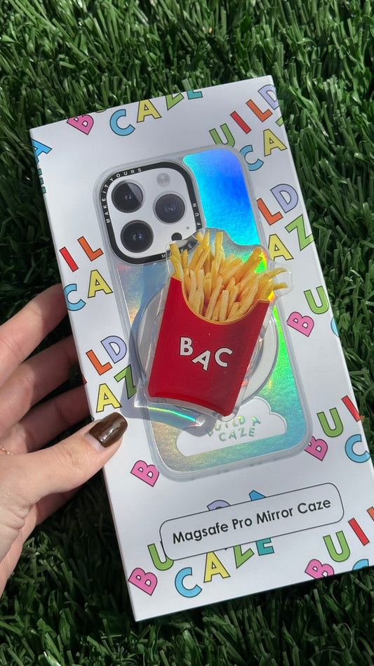 Pop socket de papas fritas para celular, soporte de agarre para teléfono móvil, accesorio divertido, sujetador magnético para smartphone.
