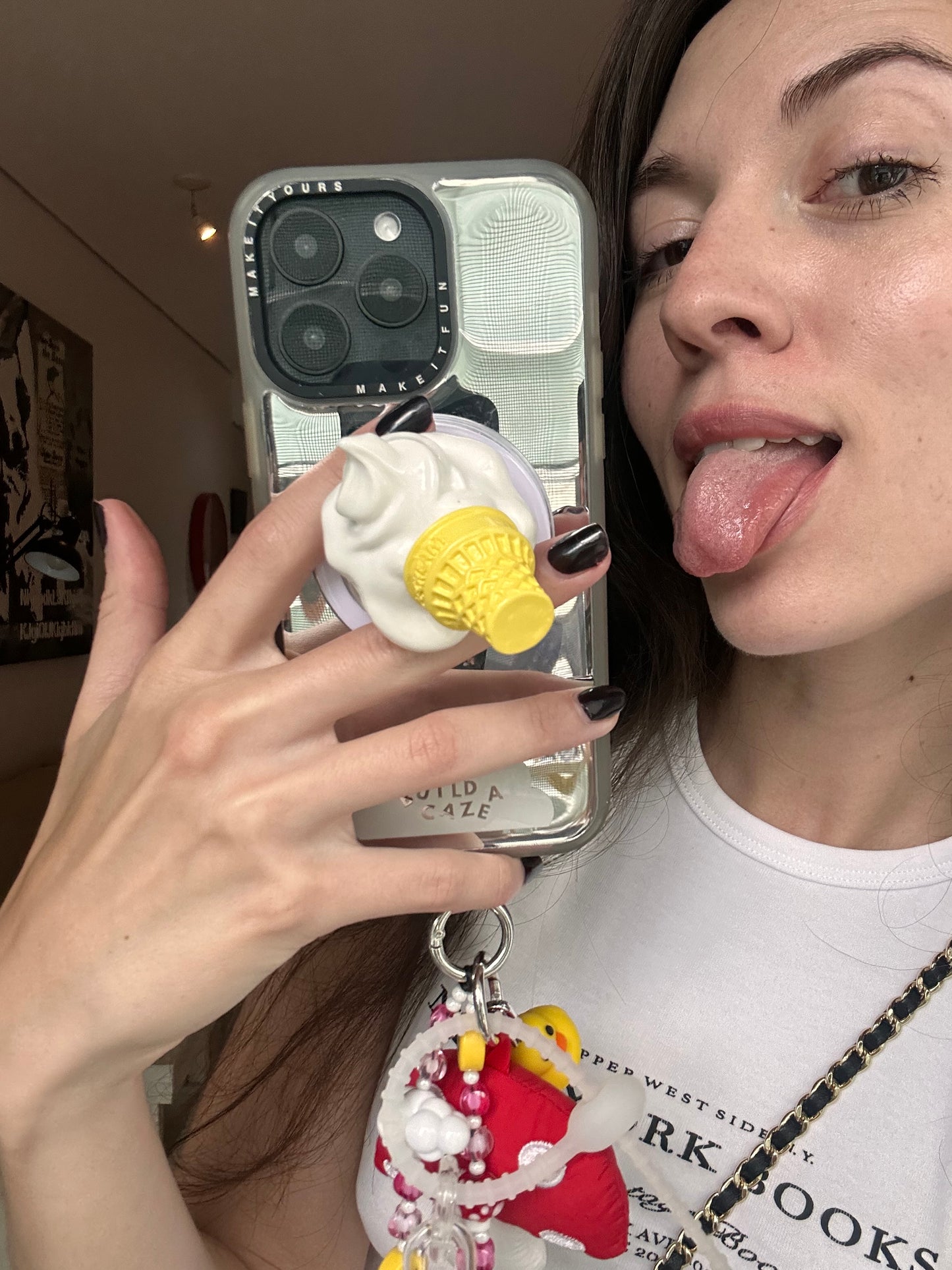 Pop Grippy de helado derritiéndose, sujetador para celular con diseño divertido, soporte para móvil, accesorio de agarre para teléfono.