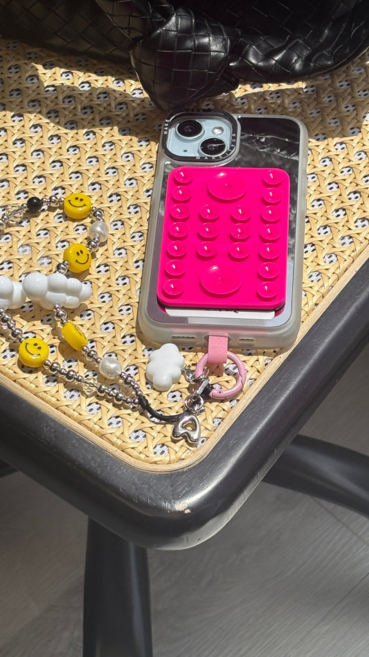 Accesorio para celular, dije plateado, charm de teléfono, complemento móvil.