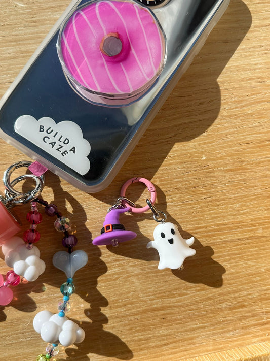 Charm de bruja para teléfono móvil, accesorio con dije temático de sombrero de bruja, ideal para personalizar tu celular. Colgante mágico para móvil.