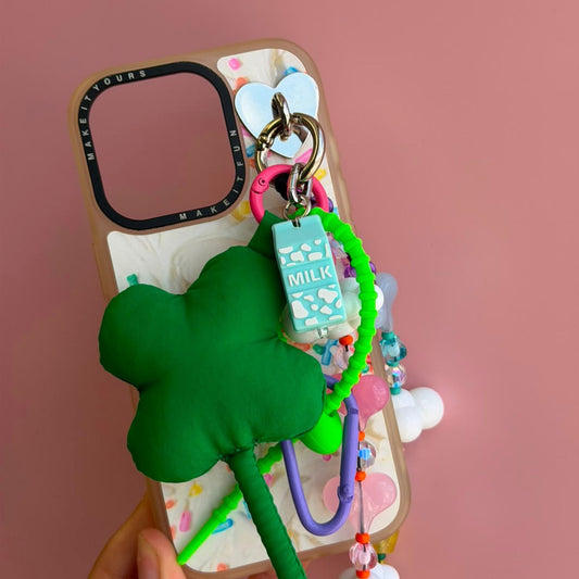 Dije para celular cajita leche azul aqua se engancha al case cute phone charm Build A Caze