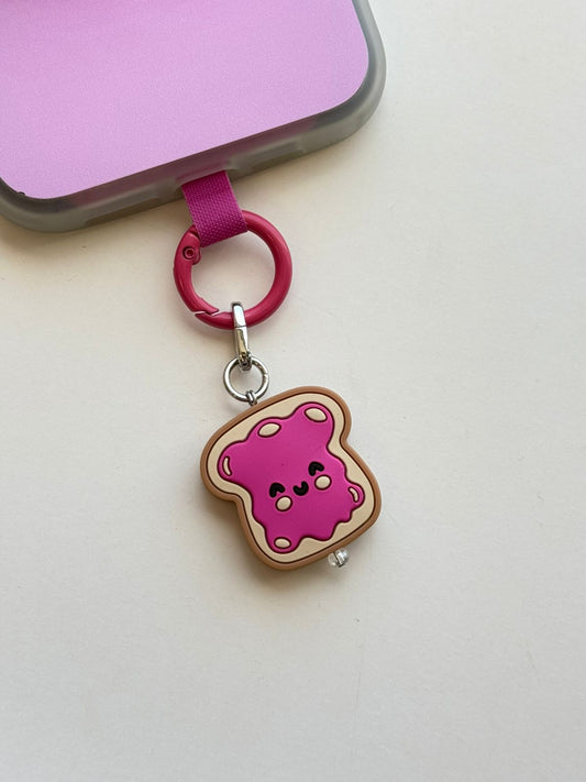 Funda morada con el Charmie Jammy Toastie Raspberry Pink enganchado