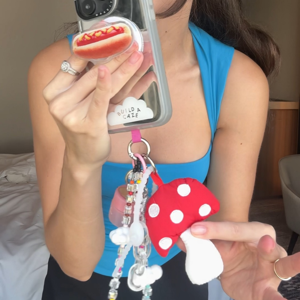 Red Puffy Shroomy  Keychain