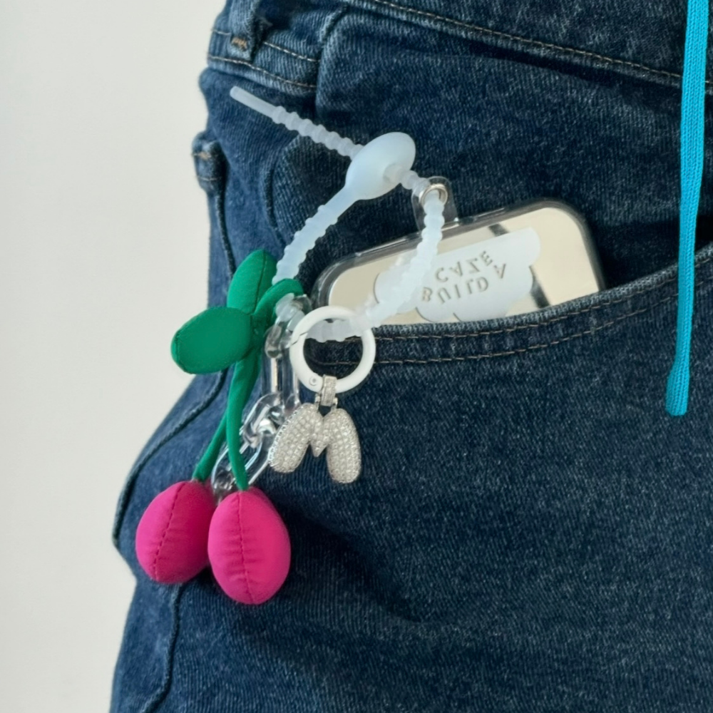 Puffy Cherries Keychain
