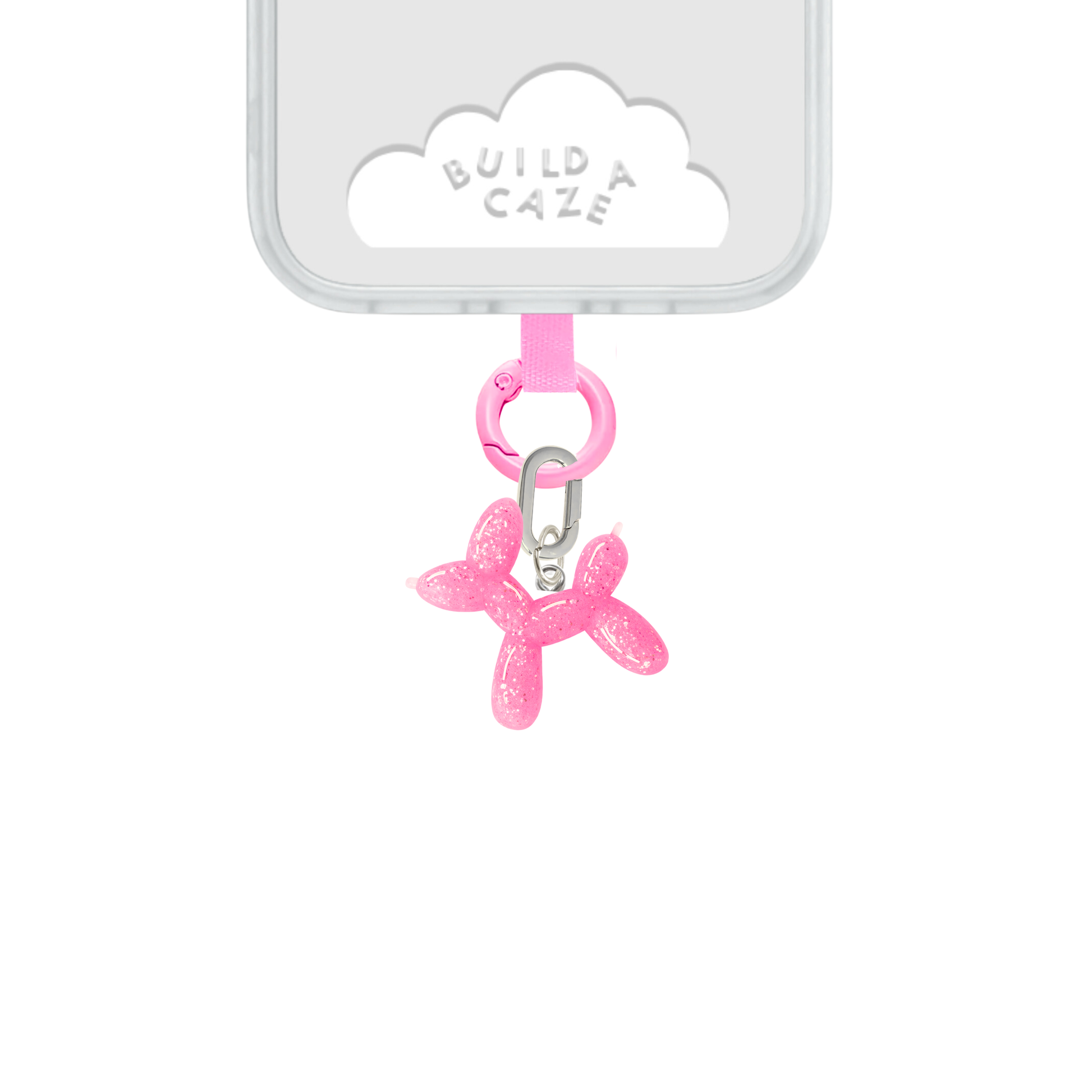 Charm de perrito Pink Bubble Bark, dije rosa para celular, accesorio de móvil, colgante de teléfono, charmies, dije de perrito.