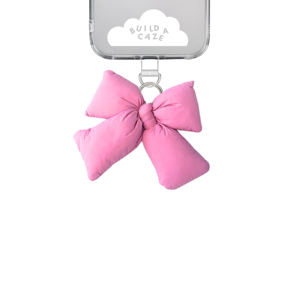 Llavero Moño Rosa Pastel Puffy para Celular - Accesorio Coquette para ...