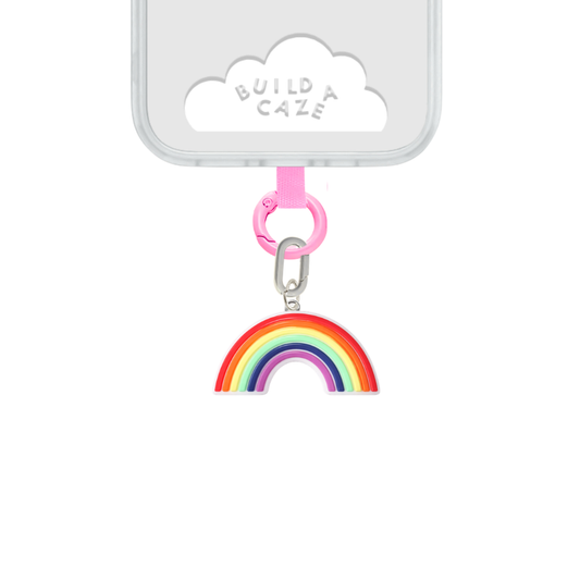 Arcoíris multicolor colgante para celular vista frontal de primer plano - Build A Caze