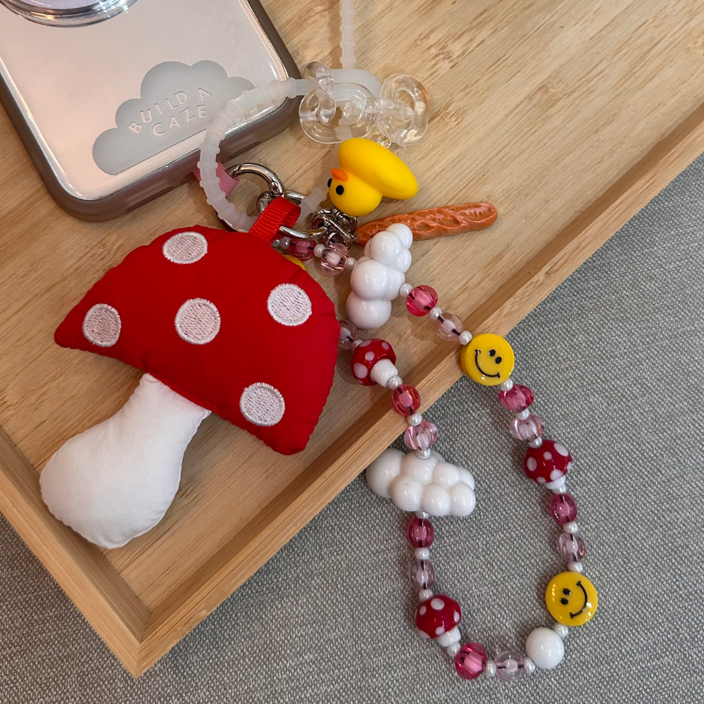 Red Puffy Shroomy  Keychain
