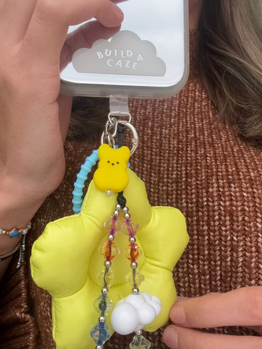 Charmie de conejito verde, accesorio colgante para celular, dije de teléfono móvil, adorno Kawaii.