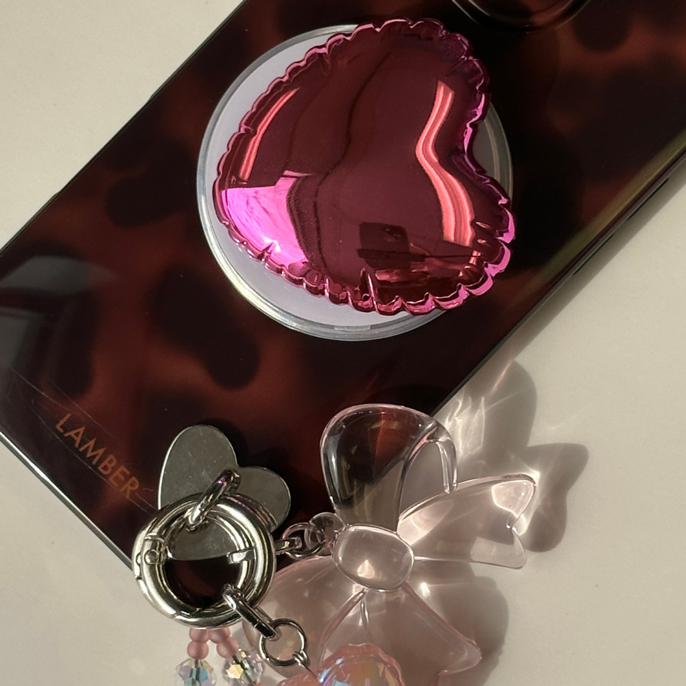 Gummy Pink Bow U Keychain