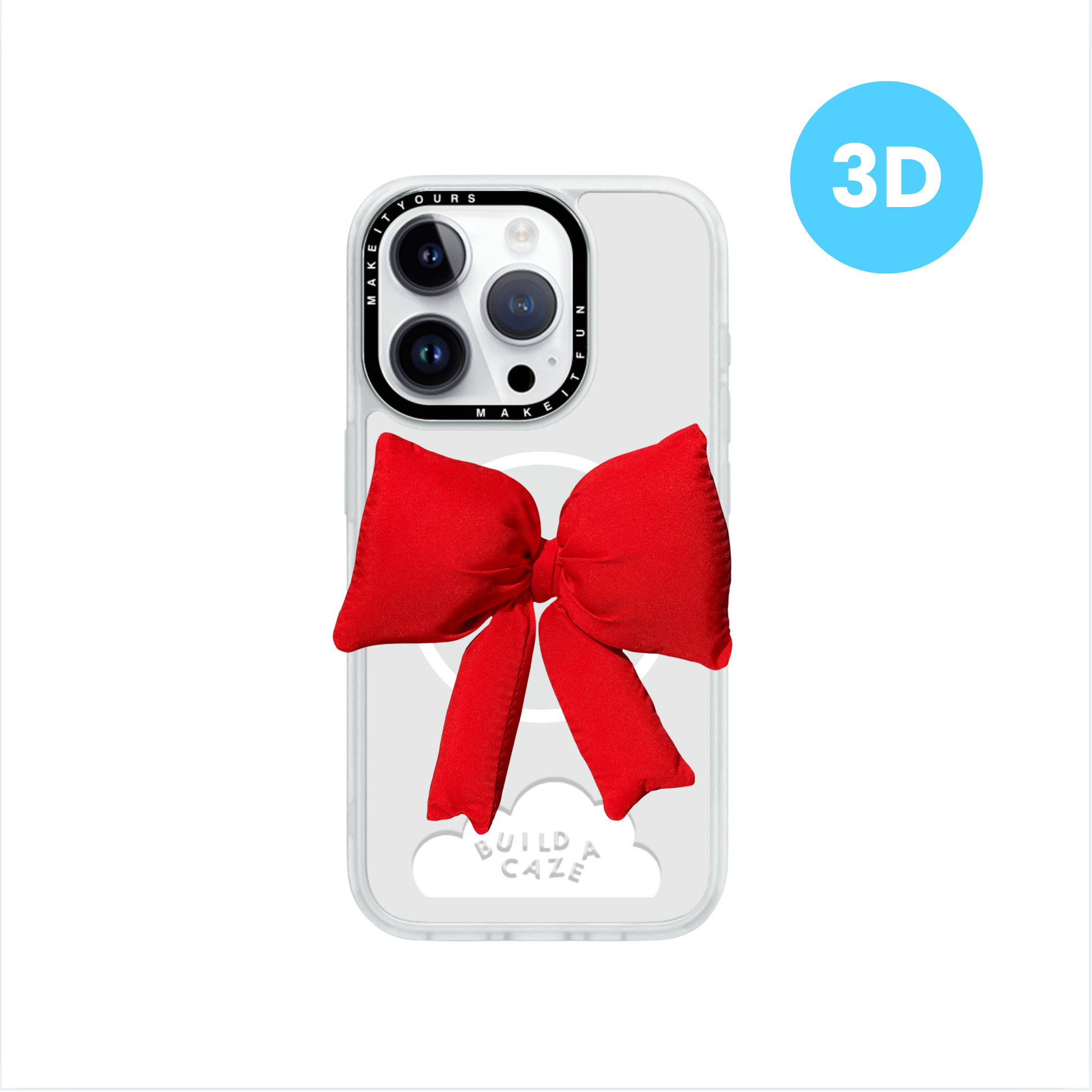 Pop Grippy MagSafe de moño puffy rojo, accesorio magnético para celular, soporte para móvil.