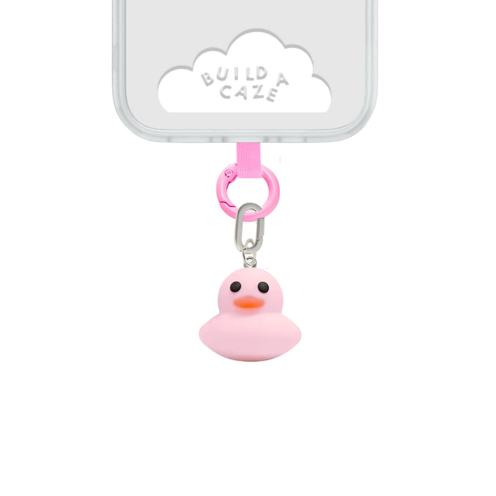 Charmie de patito rosa, accesorio decorativo para celular. Dije de pato kawaii, charm de móvil "soft girl" para teléfono.