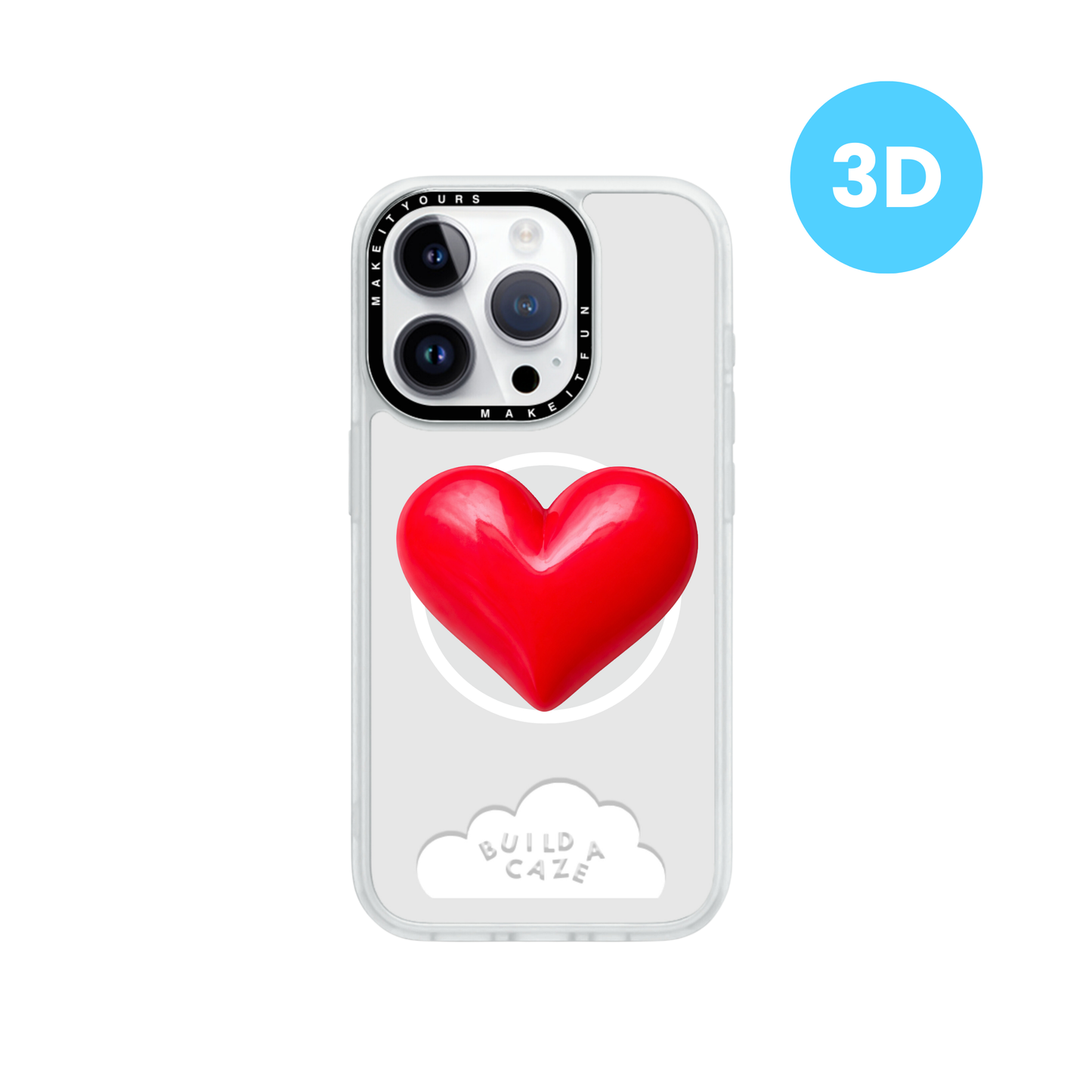 Sujetador Pop Grippy magnético MagSafe para celular con diseño de corazón rojo. Accesorio pop socket para teléfono móvil, agarre seguro y llamativo.
