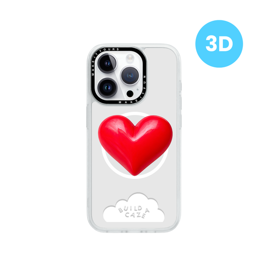 Sujetador Pop Grippy magnético MagSafe para celular con diseño de corazón rojo. Accesorio pop socket para teléfono móvil, agarre seguro y llamativo.
