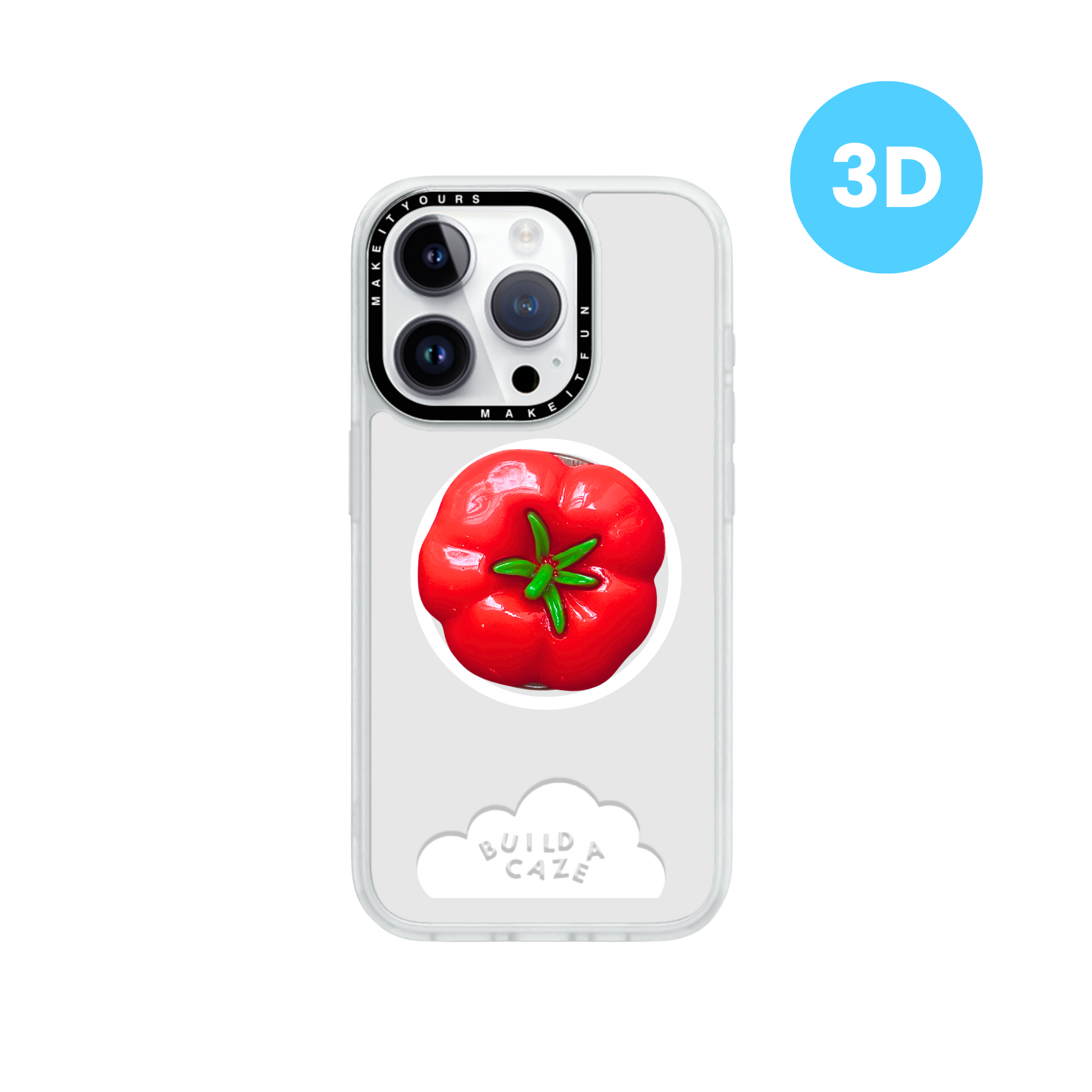 Pop Grippy magnético de tomate 3D para celular. Soporte MagSafe para teléfono, accesorio móvil con agarre seguro, diseño de tomate divertido e icónico.