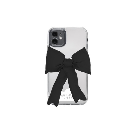 Black Handmade Puffy Bow MagSafe Pop Grippy