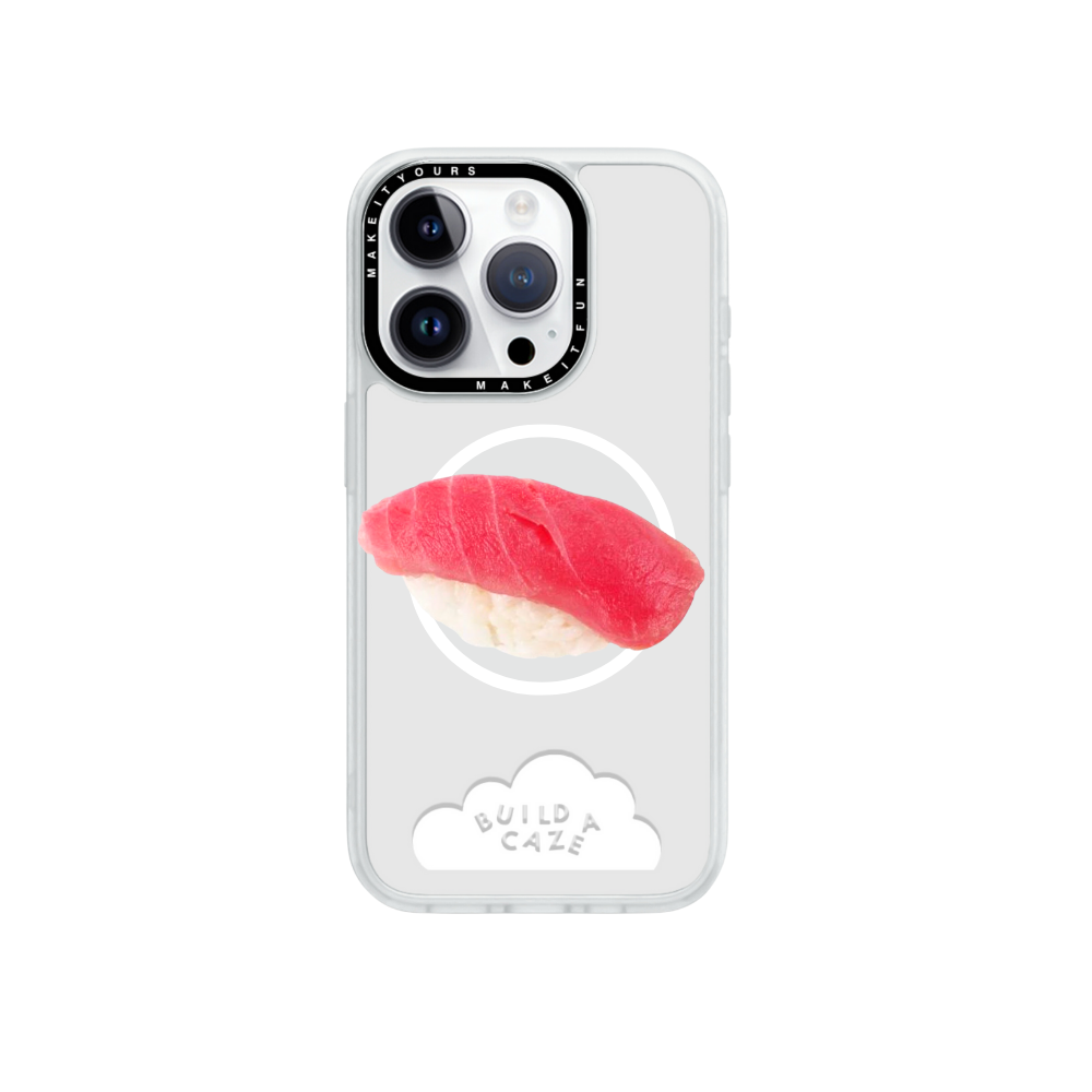 Sujetador Pop Grippy de Nigiri de Atún para celular. Agarre premium con diseño de sushi para teléfono móvil, accesorio de lujo para dispositivo.