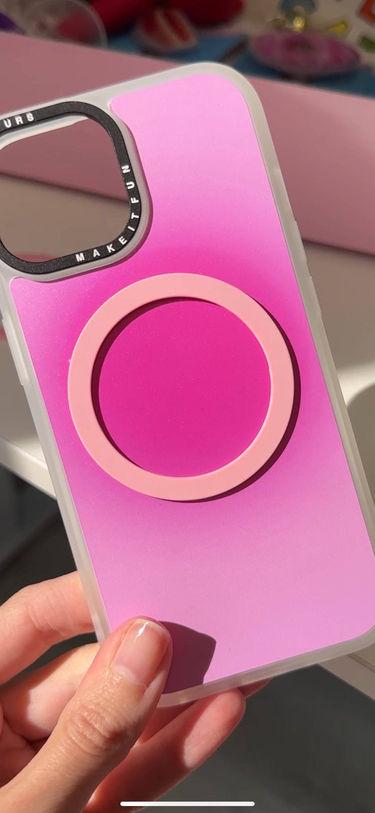 Kit de accesorios para celular rosa (pink kit), incluye sujetador pop socket y stickers para personalización del móvil, accesorio para teléfono.