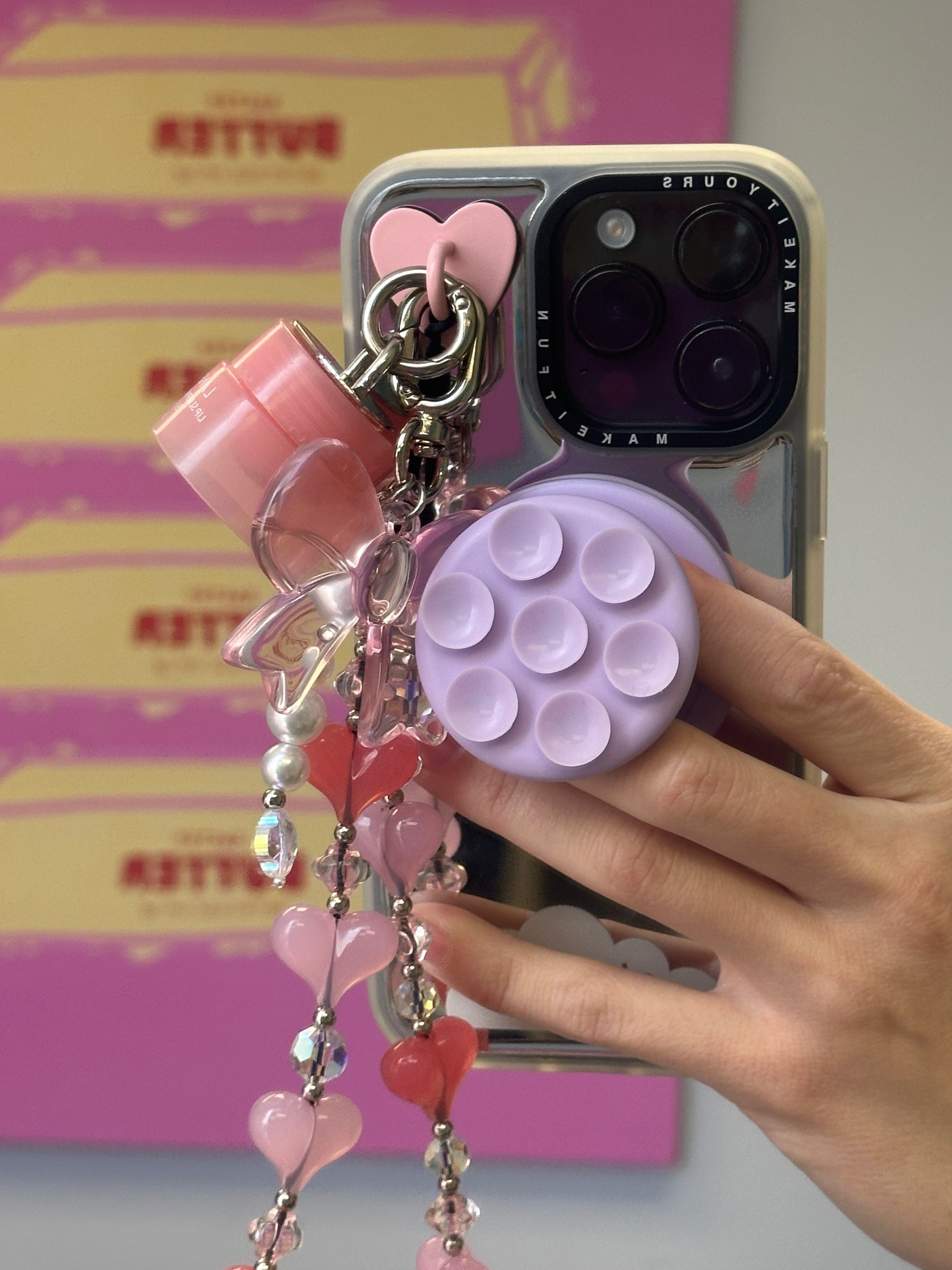 Colgante de corazón para celular, charm para móvil con diseño de corazón, accesorio de teléfono.
