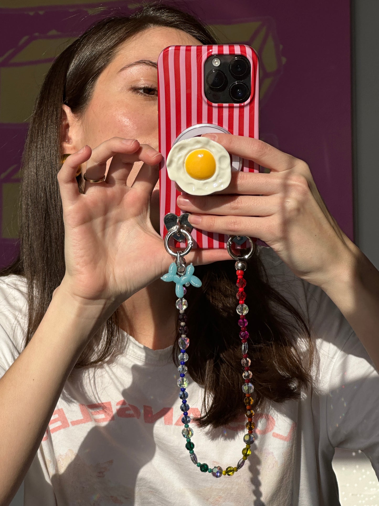Pop Grippy 3D de huevo frito "Sunny Side Up", soporte expandible para celular, accesorio para móvil, agarre seguro para teléfono.