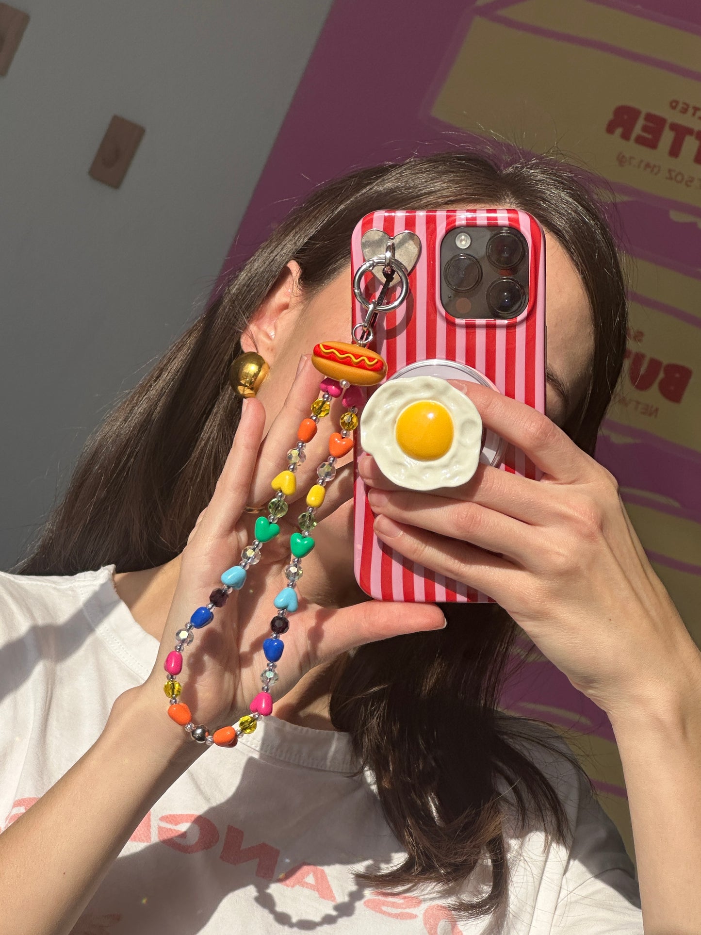 Pop socket sujetador de celular en forma de huevo frito 3D, accesorio para teléfono móvil, grip original para móvil, soporte para teléfono.