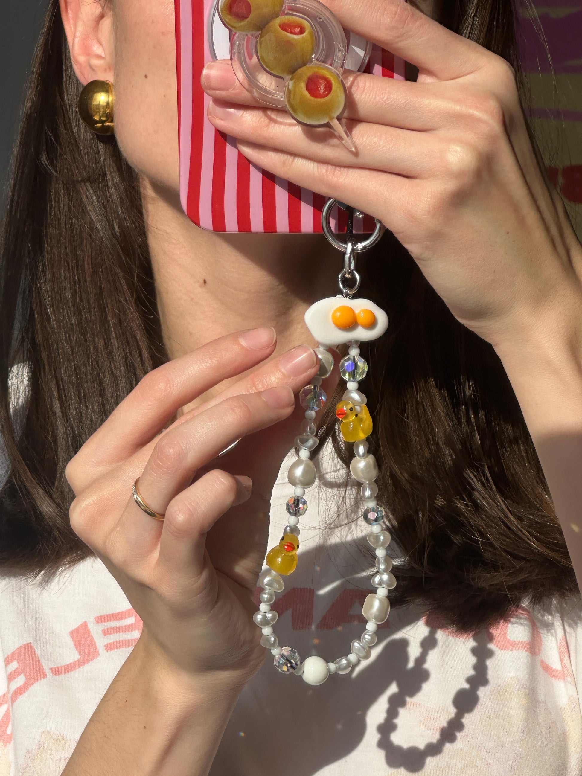 Accesorio charmie para celular con diseño de huevo de Pascua. Dije decorativo para teléfono móvil, adorno colgante para funda.