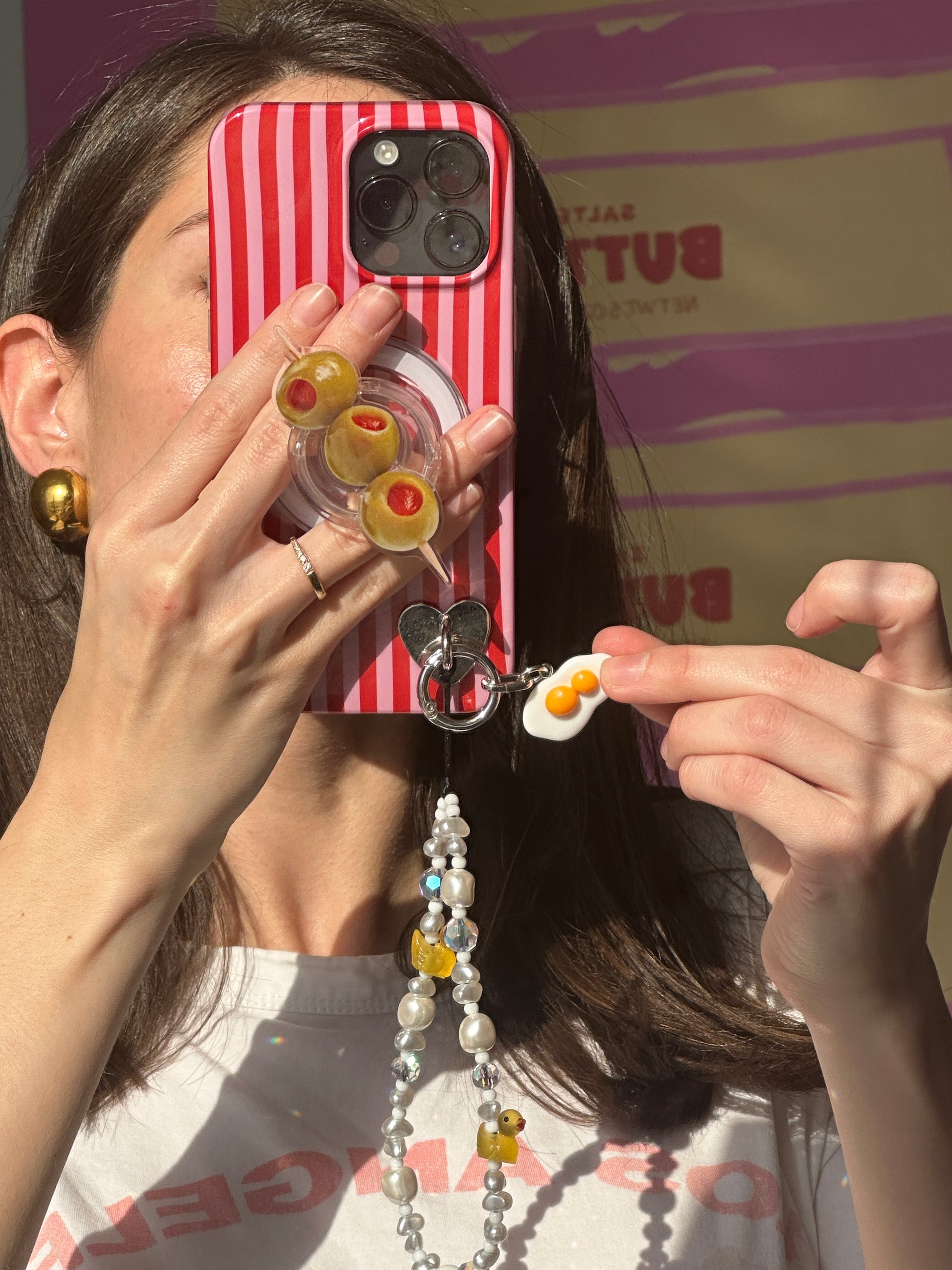 Charmie de huevo de Pascua, dije para celular, accesorio móvil, colgante de teléfono.