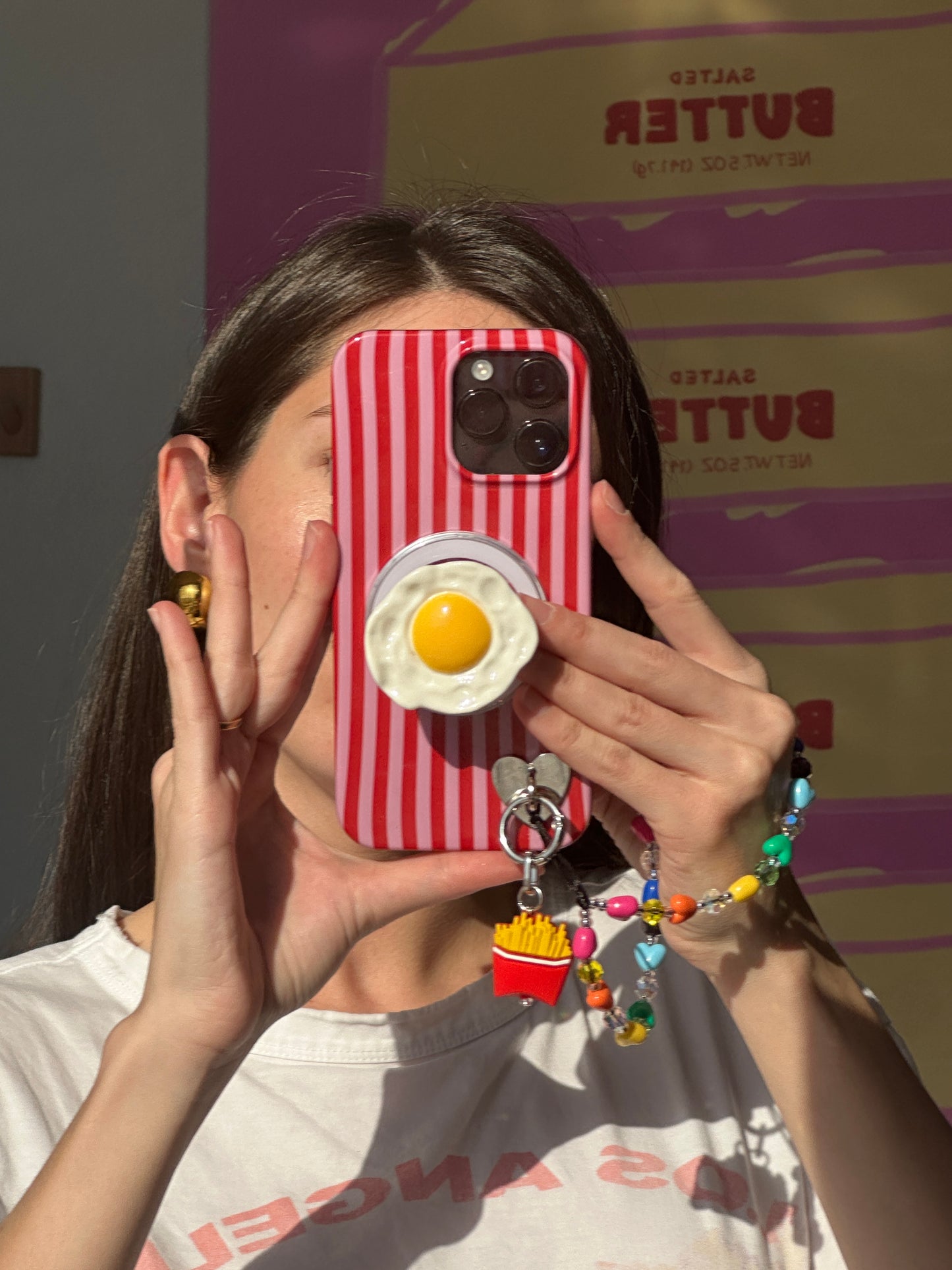 Charm de papas fritas para personalizar celular, accesorio de teléfono, dije divertido para móvil.