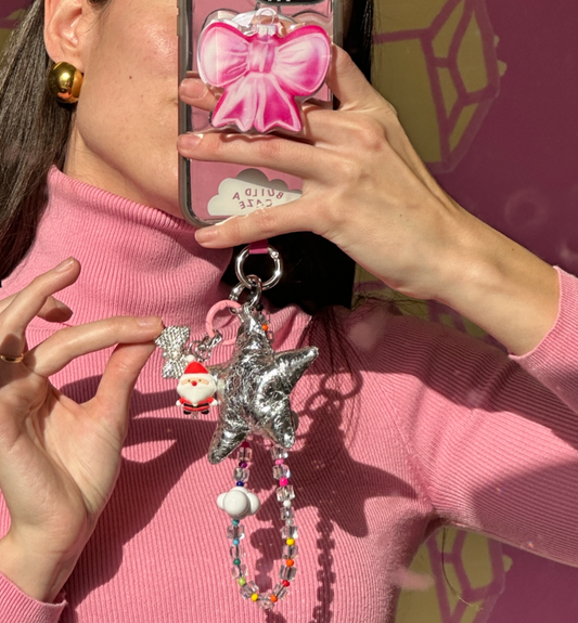 Starry Style Puffy Keychain