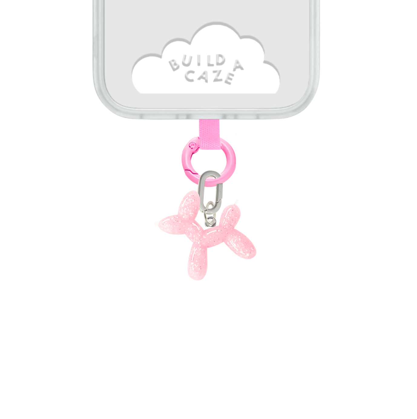 Charm de perrito rosa claro "Bubble Bark" para celular, accesorio adorable de mascota para móvil, dije de teléfono color rosa, charmie nuevo.