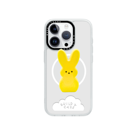 Soporte magsafe para teléfono en forma de conejito amarillo, bonito pop socket magnético inspirado en dulce de conejo.