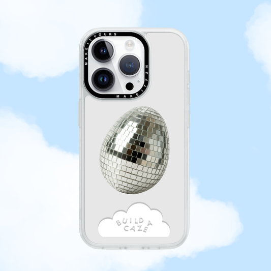 Grip grande para celular de bola de disco plateada 3D adherido, pop socket magnético, soporte pop para celular magsafe.