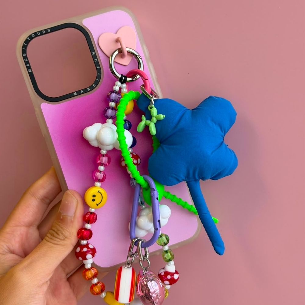 Dije para celular perrito globo verde se engancha al case Build A Caze