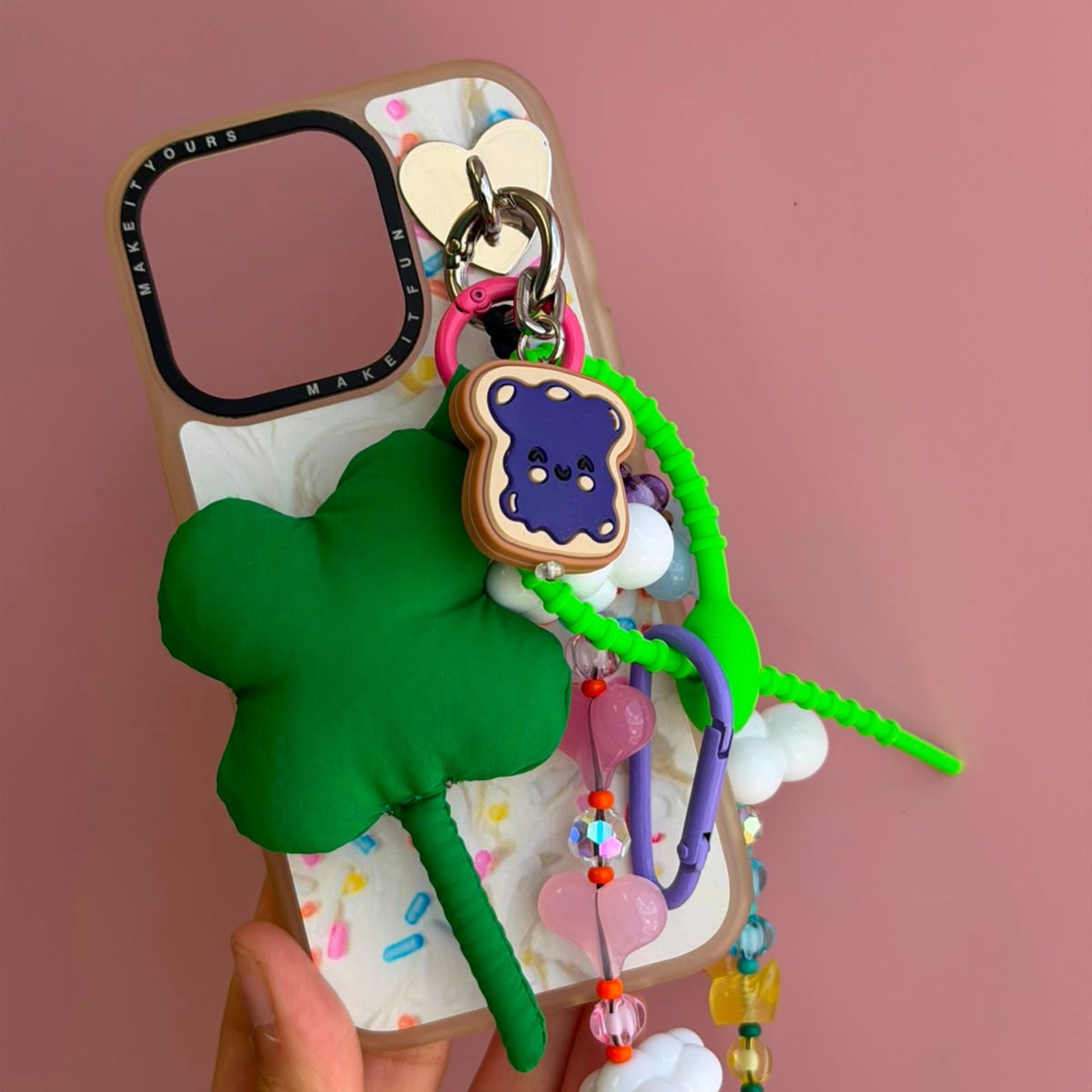 Dije para celular pan tostado con mermelada se engancha al case cute phone charm Build A Caze