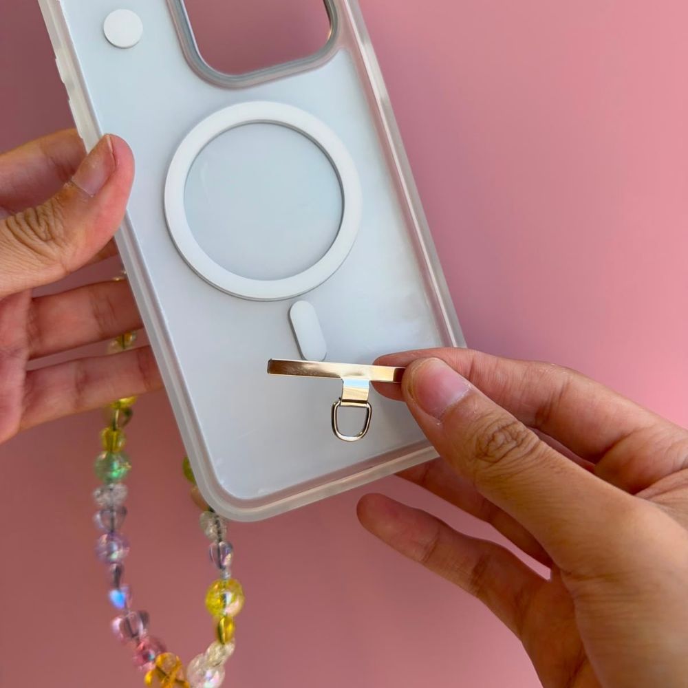 Adaptador universal para accesorios de celular dorado funciona con cualquier case Build A Caze