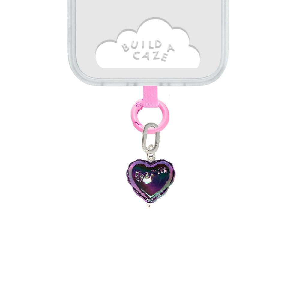 Dije para celular mini corazón tornasol tornasol cute phone charm para mujer Build A Caze