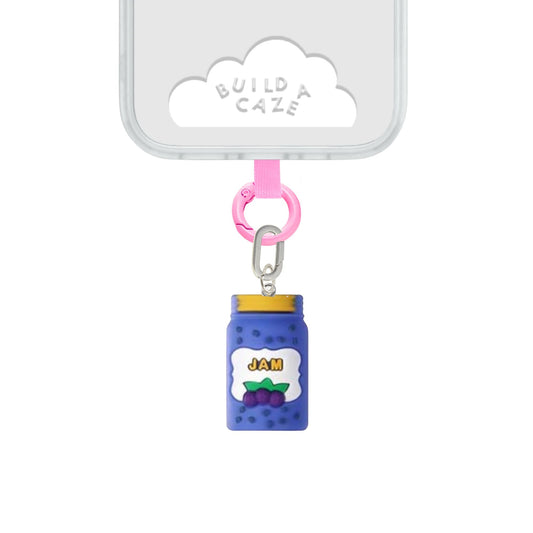 Dije para celular bote mermelada azul cute phone charm para mujer Build A Caze